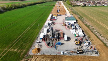 Aerial shot over a HDD site