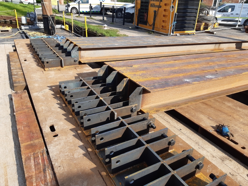 Steelwork in workshop