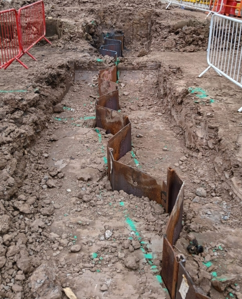 38t excavator and Movax at the Rochdale and Littleborough FRMS