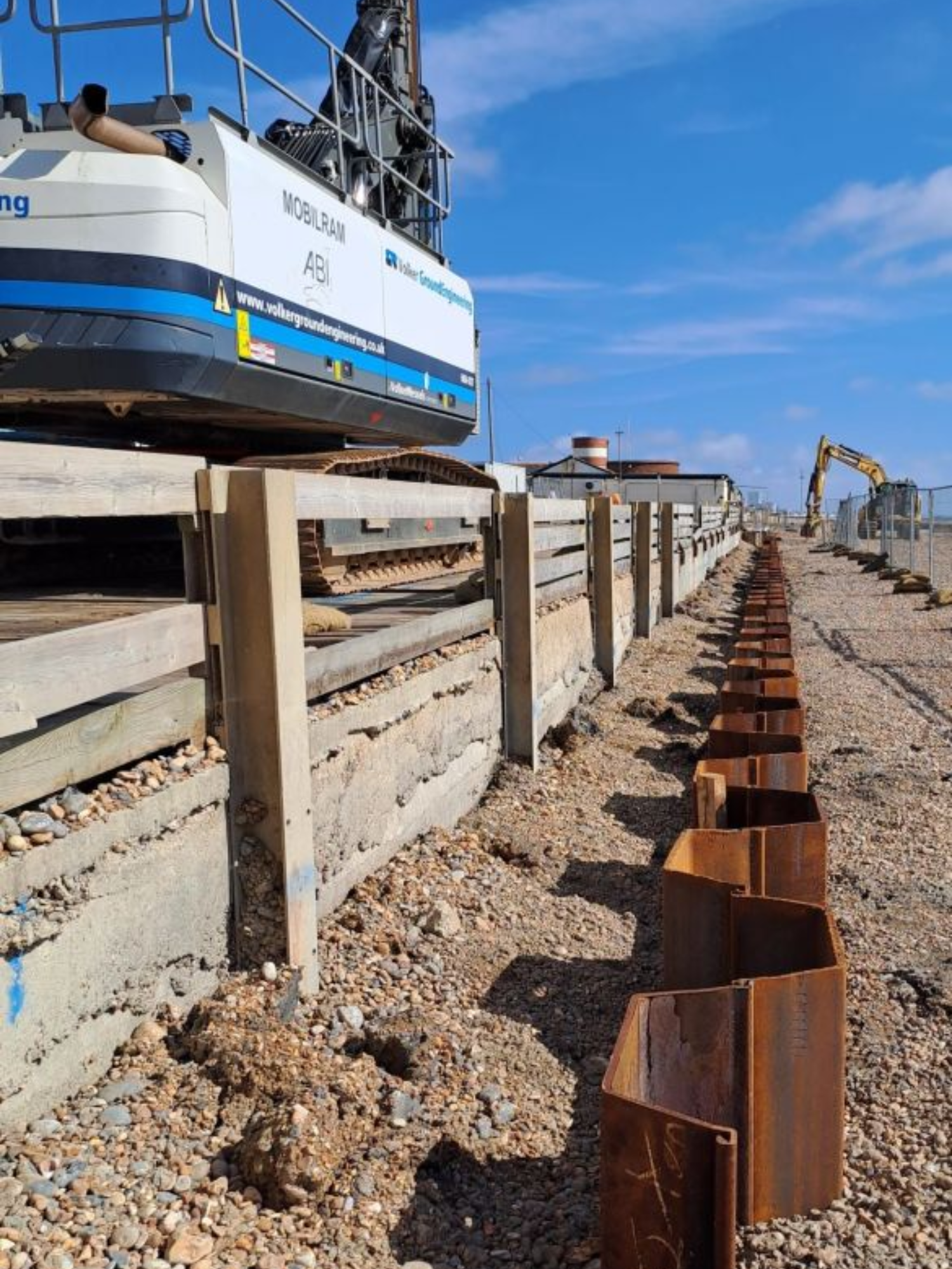 Piling rig on site at Brighton.